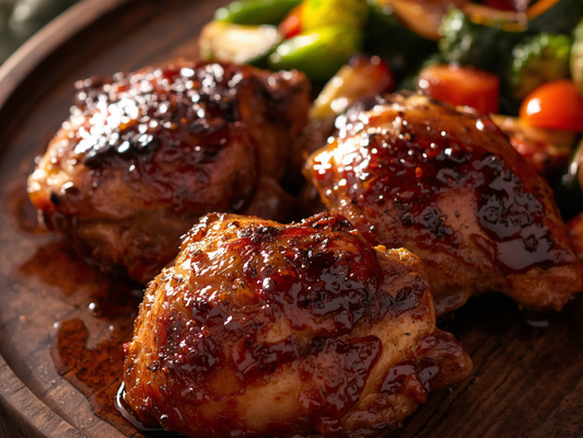 Smoked Bourbon Glazed Chicken